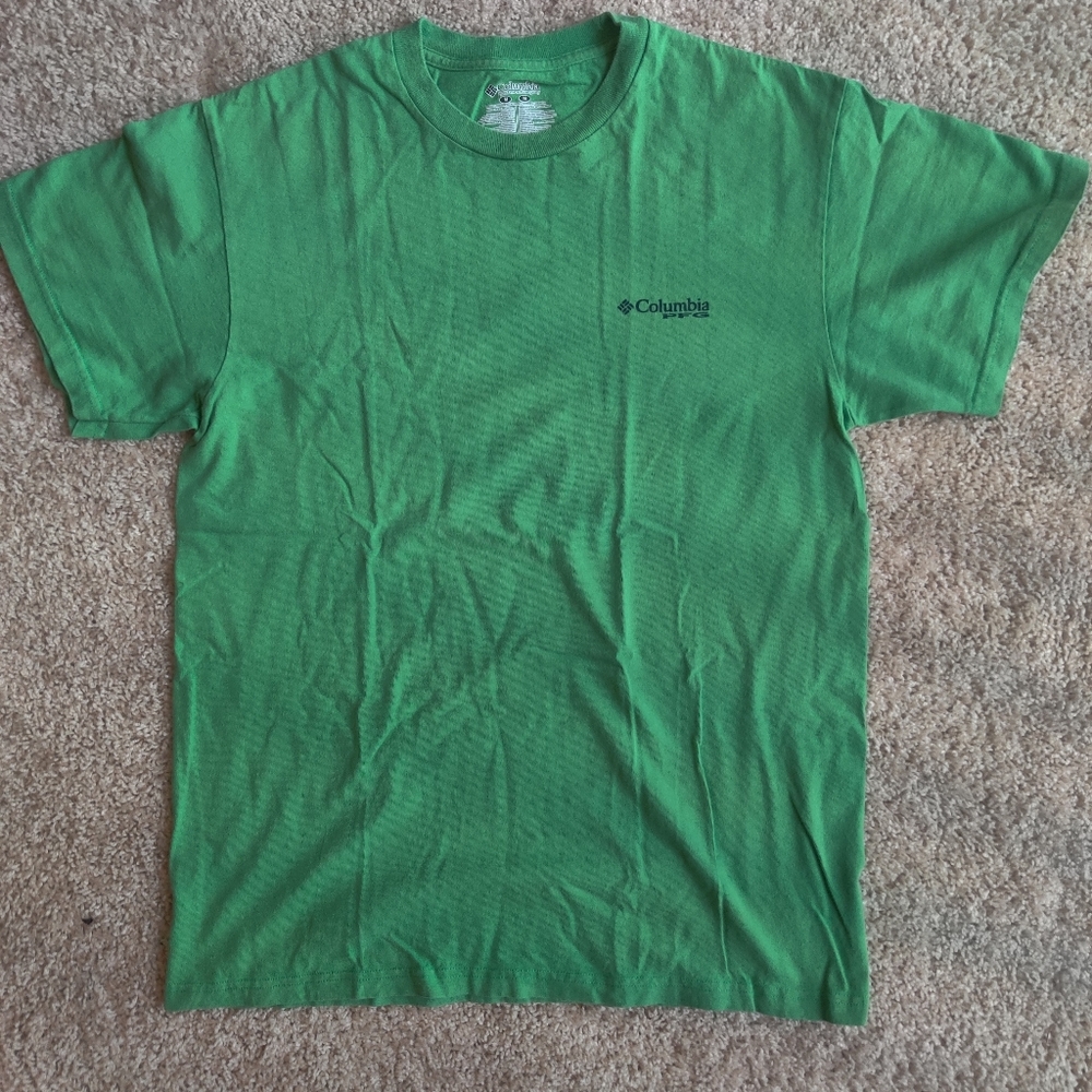 Men's Columbia Green T-shirt Medium